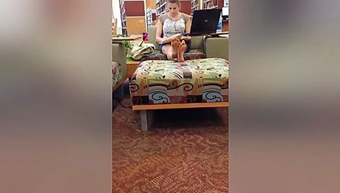 Barefoot Brunette Secretly Filmed By A Kinky In Public