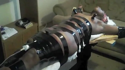 Black Girl Tape Bondage Amateur Orgasm