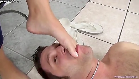 Footboy Licks French Manicured Toes