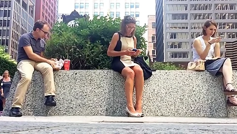 Attractive Mature Woman With Glasses Exposing Her Sexy Feet Outdoors