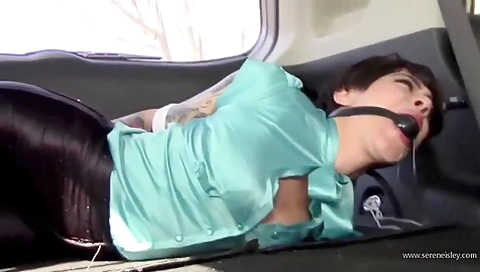 Girl Tied And Gagged In The Car