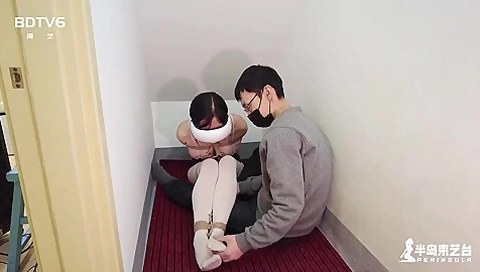 Medical Tape Gag And Vr Blindfold