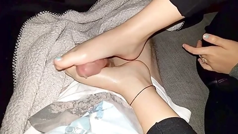 Home Made Footjob Last Night