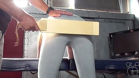 Arielle Lane - Weekly Discipline Paddling For Yoga Pants Swats - Assume The Position
