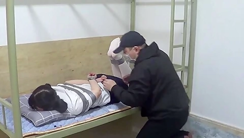 Girl Taped In White Socks