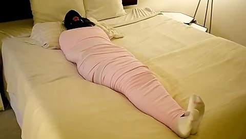 Mummified Bondage Girl Gagged