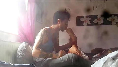 Tattooed Guy Asked For Some Foot Action At The End Of The Fab House Party
