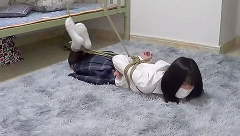 Kneeling And Strapping, Struggling With Horses