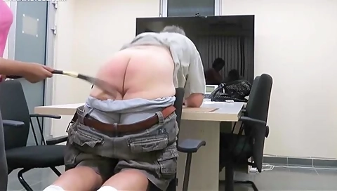Big Shot Gets The Tawse In His Own Office!