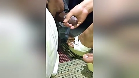 Balls Drained On My Sexy Fet And Mules Shoes