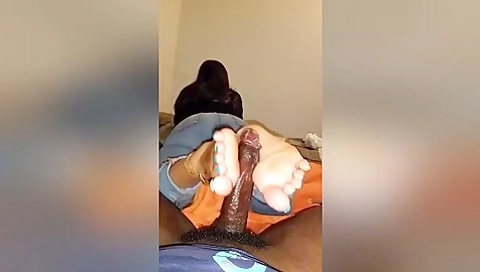 Horny Hubby Loves When I Massage His Bbc With My Sensitive Amateur Feet