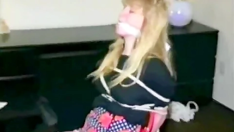 Chair Tied 80s Girl