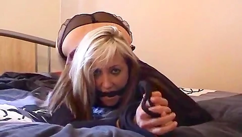 Sexy Blonde Enjoying Bondage