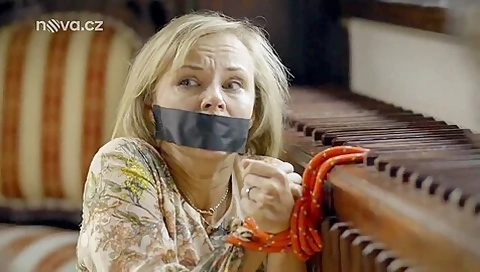 Blonde Damsel Tape Gagged