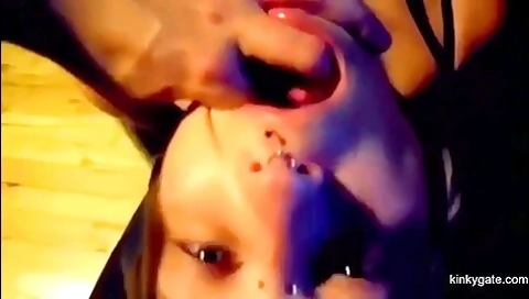 Fucking Her Throat While Getting Spanking