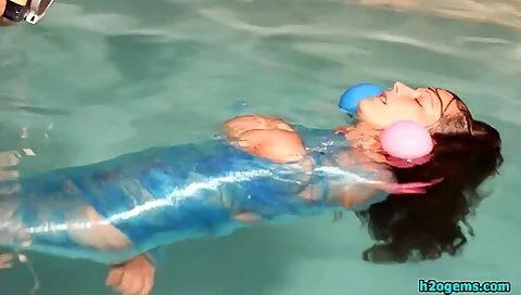 Wrapped Up In Clingfilm And Put Into The Pool