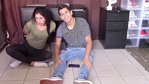 Tape Gagged In Socks
