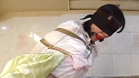 Japanese Wife In The Kitchen Bound And Fucked