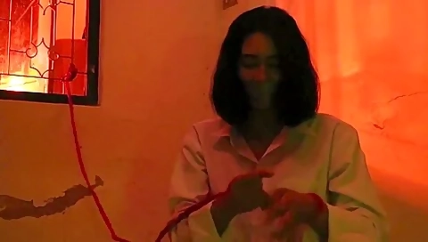 Thai Girl Silver Tape Gagged