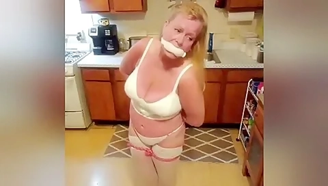 Cute Milf Stands And Struggles