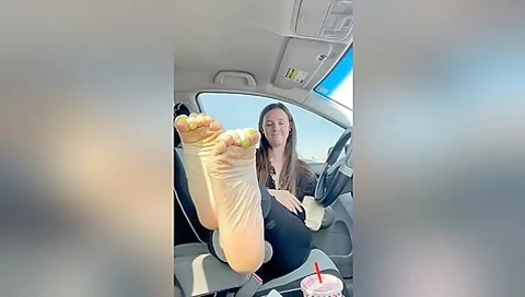 White Girl Big Stinky Soles Joi