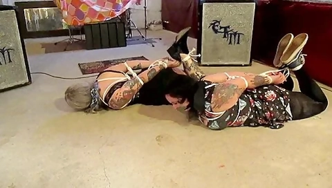 Two Girls Hogited In The Basement