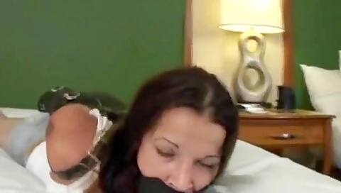 Girl In Armbinder Gagged On Bed