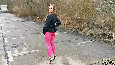 Walk In Extreme High Heels With Sexy Lena