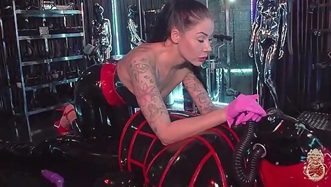 L C - Playing With A Pink Latex Glove