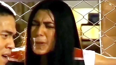 Thai Police Woman Clear Tape Gagged