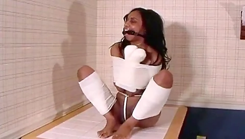 Ebony In Ropes