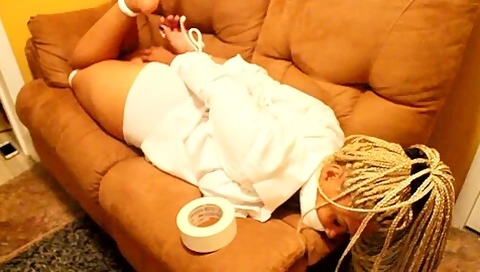 Ebony Gagged