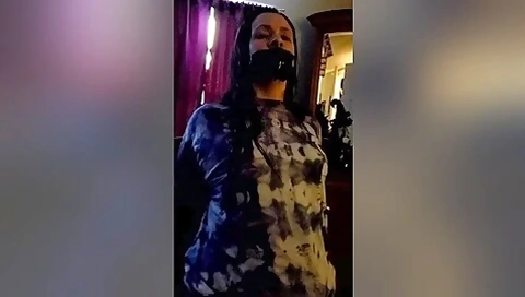 Chairtied Wife Tapegagged And Vibed