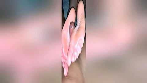 teen 18+ Girlfriend Gives Me First Footjob Ever