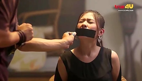 Thai Girl Black Tape Gag